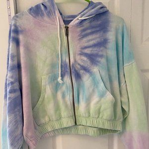 Aeropostale | Crop Top Hoodie | Zip-up | Tie-Dye